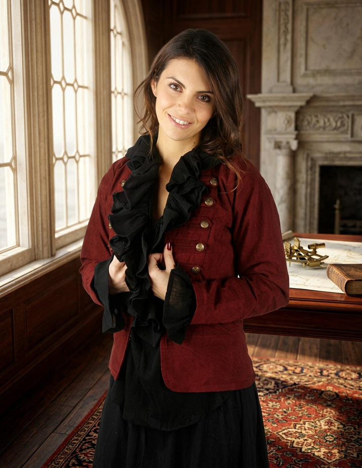 Chaqueta pirata de Capitana Emilia, rojo