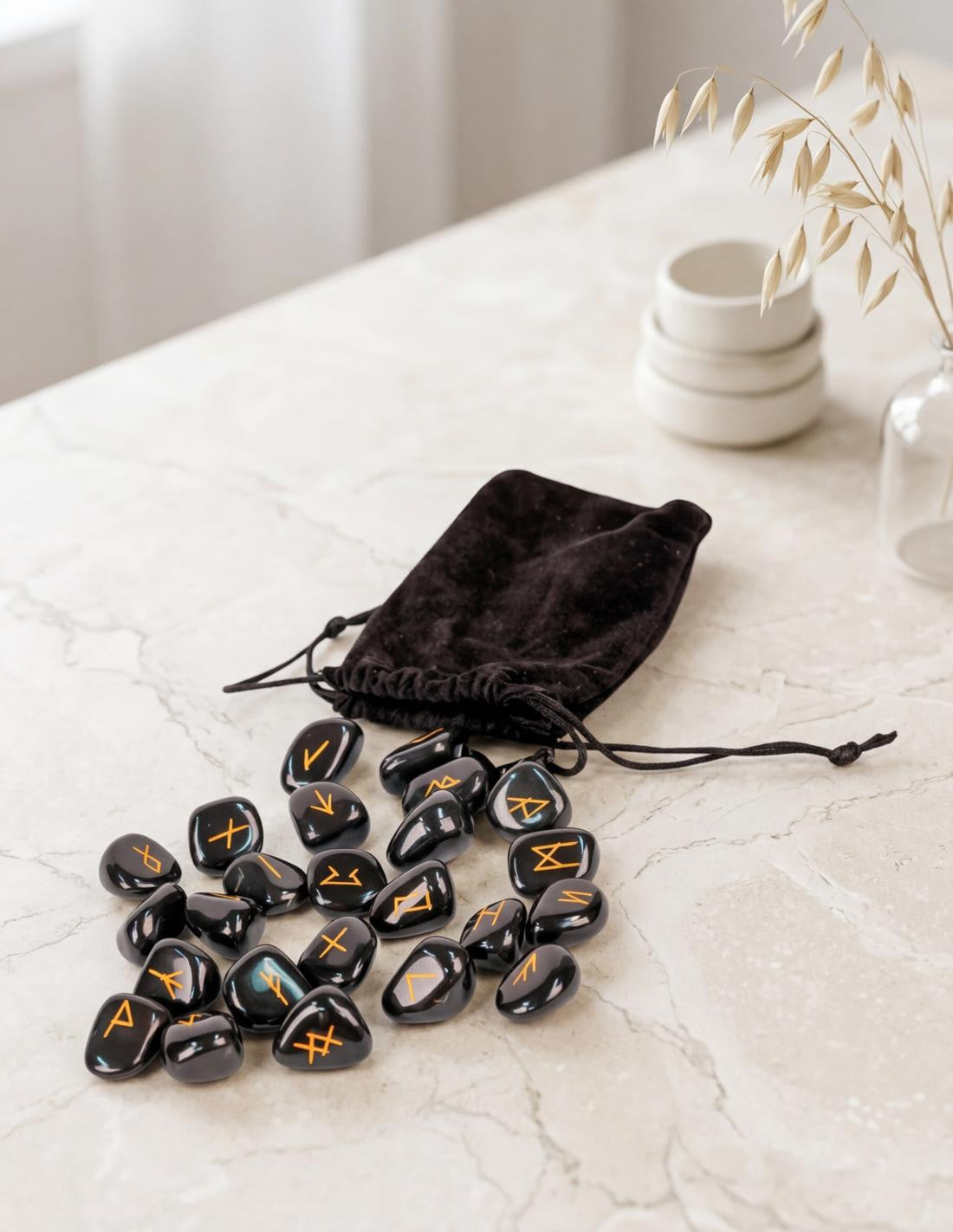 Set de runas vikingas con bolsa