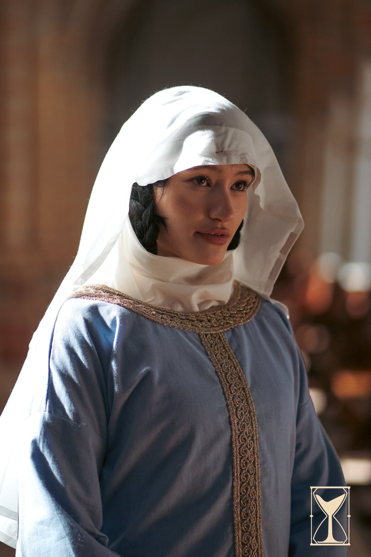 Tocado Medieval Muselina en algodón