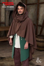 Capa medieval en algodón marrón Dungeons y Dragons