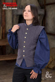 Chaleco medieval en algodón Dungeons y Dragons, color gris