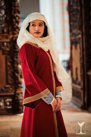 Sobretúnica medieval Lino rojo modelo Matilde