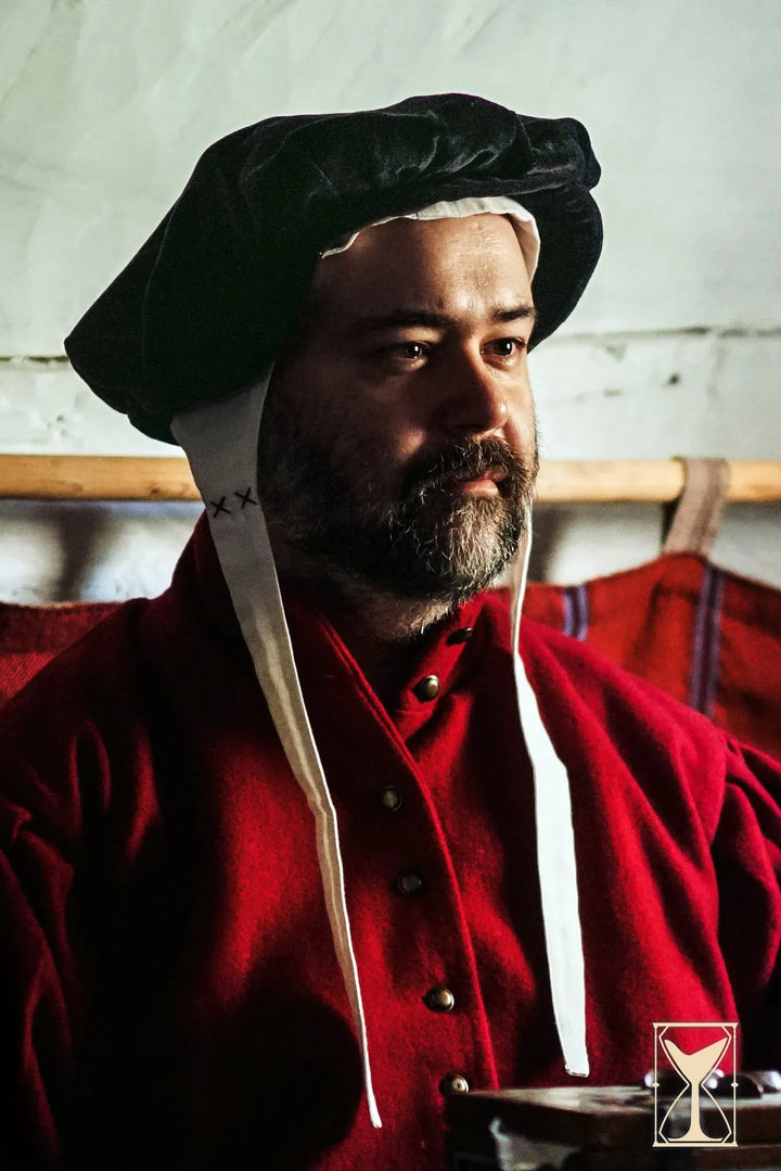Boina negra Terciopelo Francisco - Renacimiento y LARP