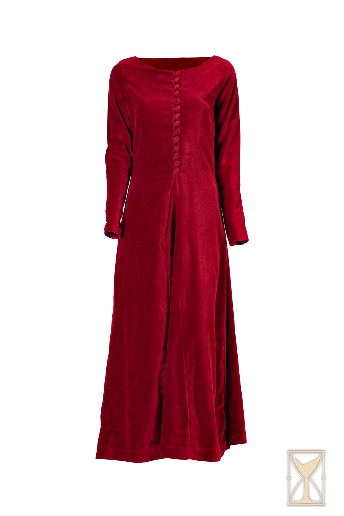 Vestido de Noble Medieval tercopelo rojo modelo Colette