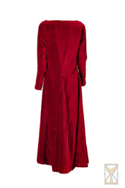 Vestido de Noble Medieval tercopelo rojo modelo Colette