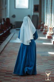 Vestido de Noble Medieval tercopelo azul modelo Colette