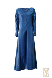 Vestido de Noble Medieval tercopelo azul modelo Colette