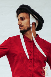 Gorro renacentista plano modelo Edward, color negro