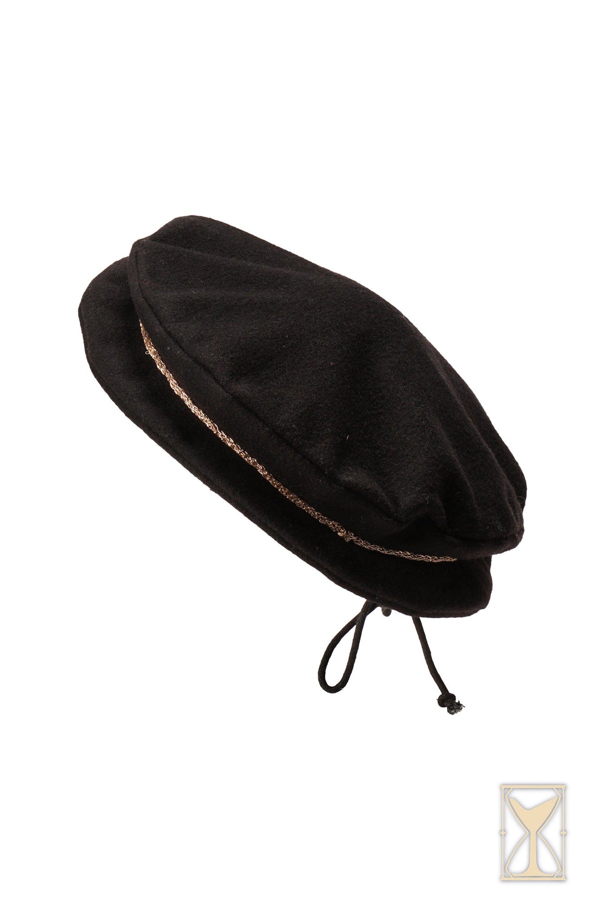 Gorro renacentista plano modelo Edward, color negro