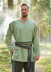 Túnica medieval en algodón modelo Varnis, color verde