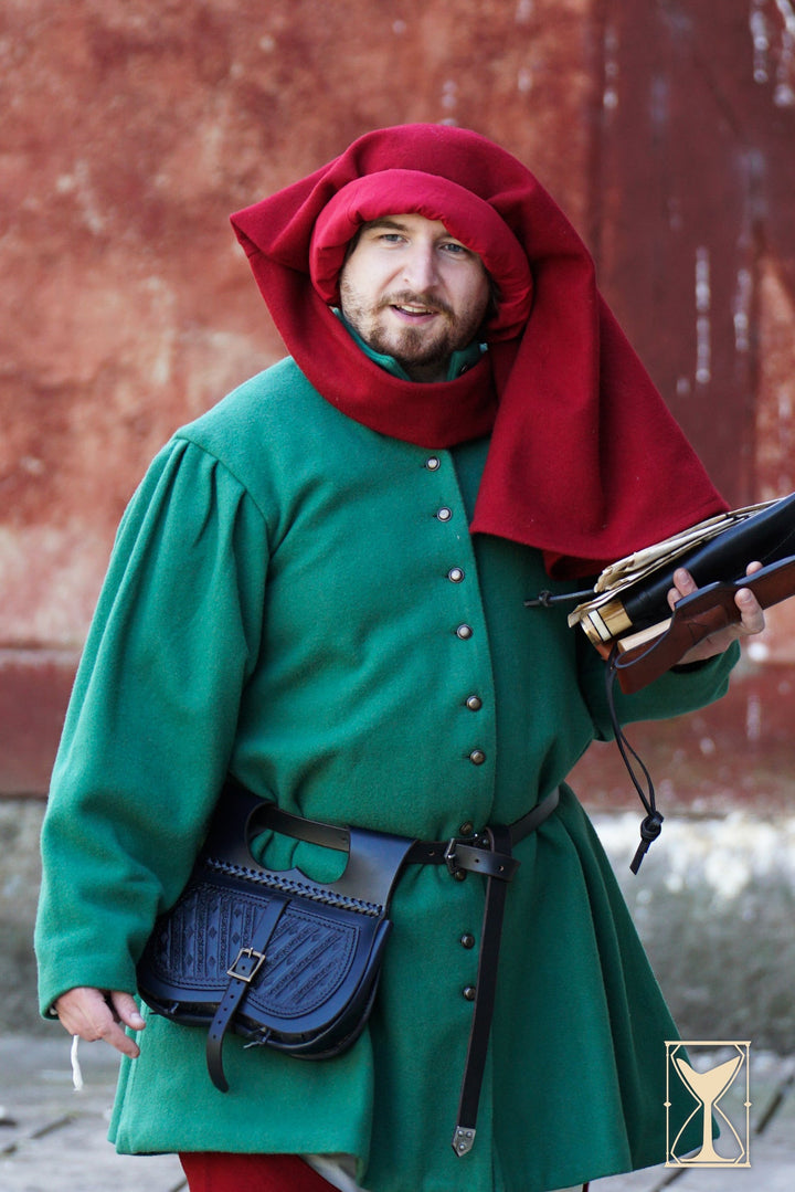 Abrigo Medieval Lorenzo Lana verde Siglo XIV