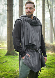 Chal medieval en algodón, color gris