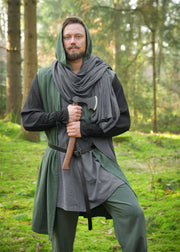 Chal medieval en algodón, color gris