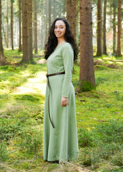 Vestido medieval en algodón modelo Tyra, color verde