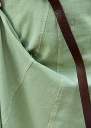 Vestido medieval en algodón modelo Tyra, color verde