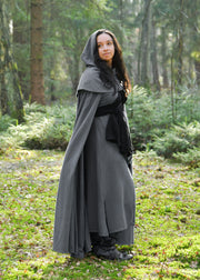 Capa medieval con capucha modelo Isen, color gris