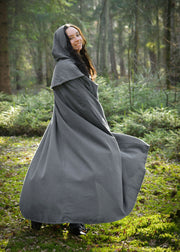 Capa medieval con capucha modelo Isen, color gris