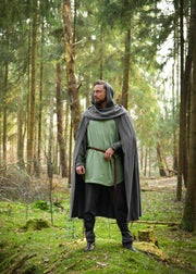 Capa medieval con capucha modelo Isen, color gris