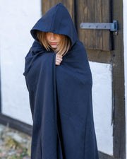 Capa medieval en algodón negro para niños, modelo Pelle
