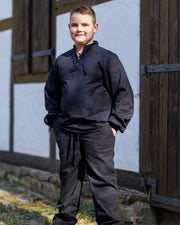 Pantalones medievales para niños modelo Hauke, color negro