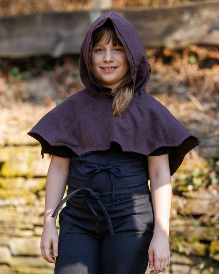 Gugel medieval para niños modelo Eike, color marrón