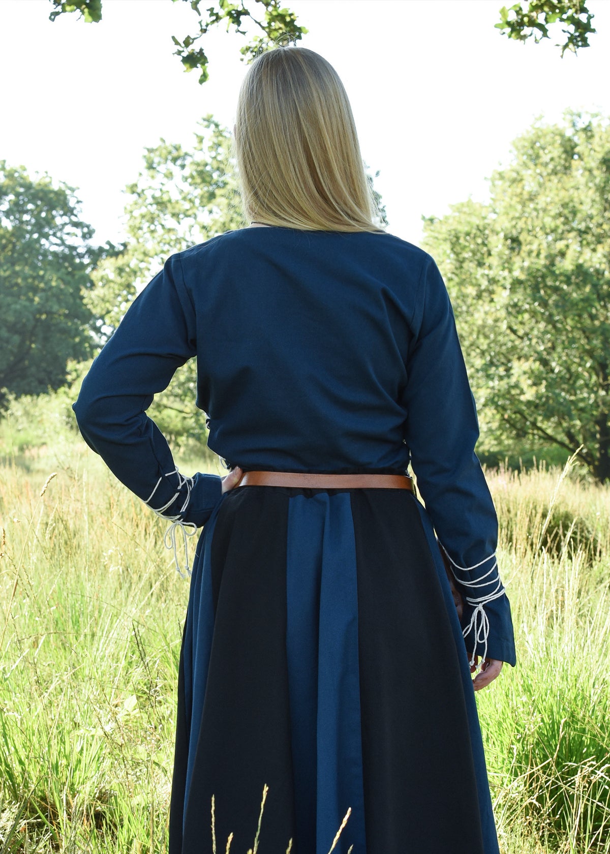Blusa medieval Aila, azul