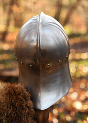 Casco Sallet de Arquero inglés, siglo XV