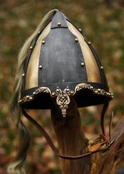 Casco Vikingo Cola de Caballo