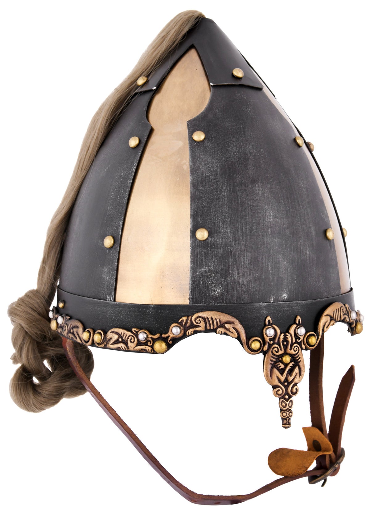 Casco Vikingo Cola de Caballo