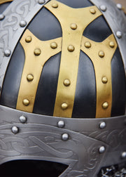Casco Vikingo de gafas con cota de malla