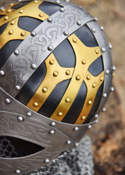 Casco Vikingo de gafas con cota de malla