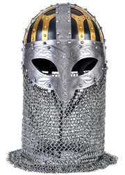 Casco Vikingo de gafas con cota de malla