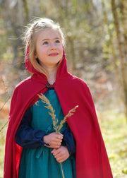 Capa medieval para niños modelo Paul, color rojo