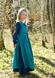 Vestido medieval para niñas modelo Lilou, color azul