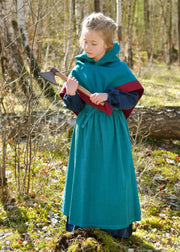Vestido medieval para niñas modelo Lilou, color azul