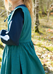 Vestido medieval para niñas modelo Lilou, color azul