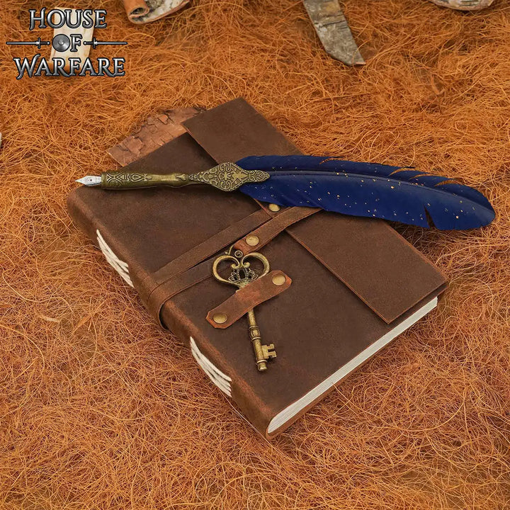 Diario Medieval de Cuero con Llave de Latón