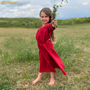 Vestido Medieval Infantil Rojo para LARP