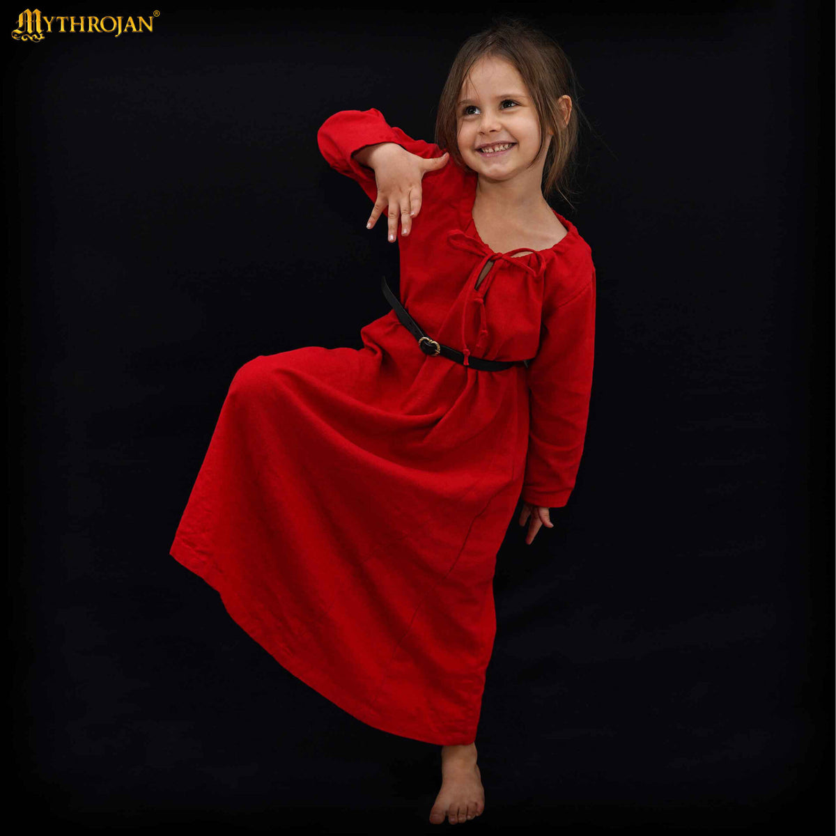 Vestido Medieval Infantil Rojo para LARP