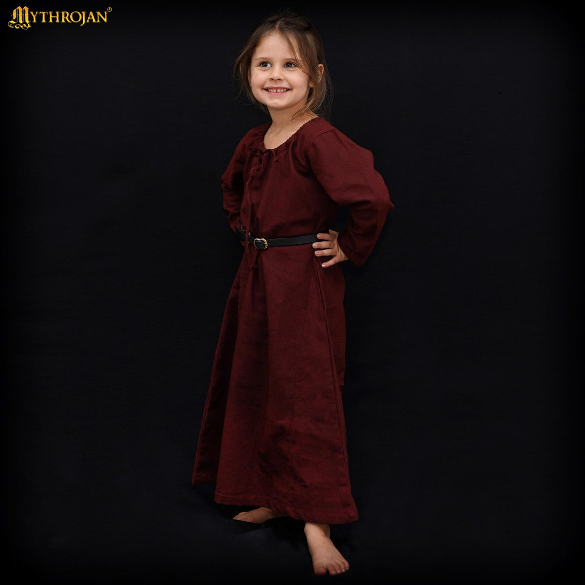 Vestido Medieval Infantil Marrón para LARP