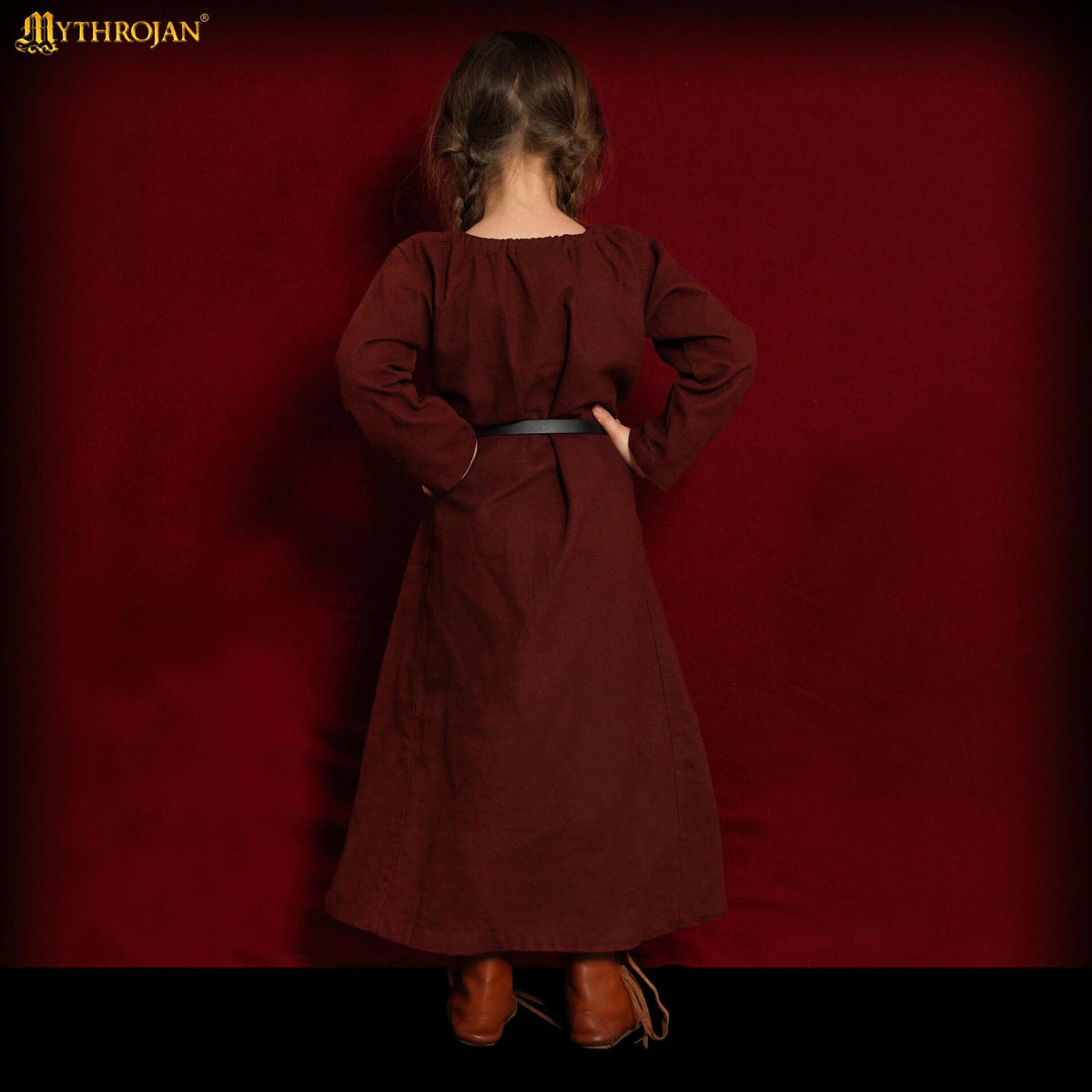 Vestido Medieval Infantil Marrón para LARP