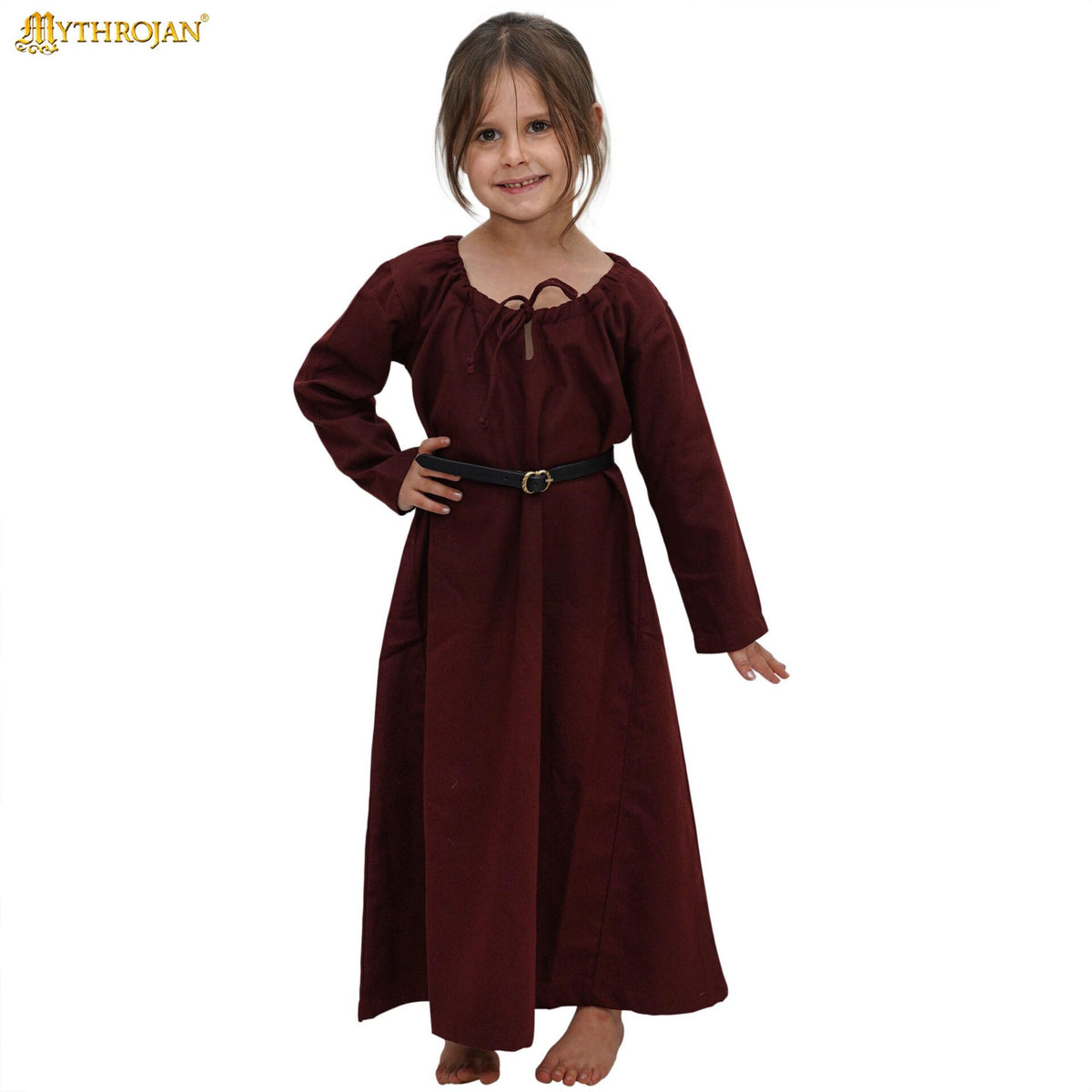 Vestido Medieval Infantil Marrón para LARP