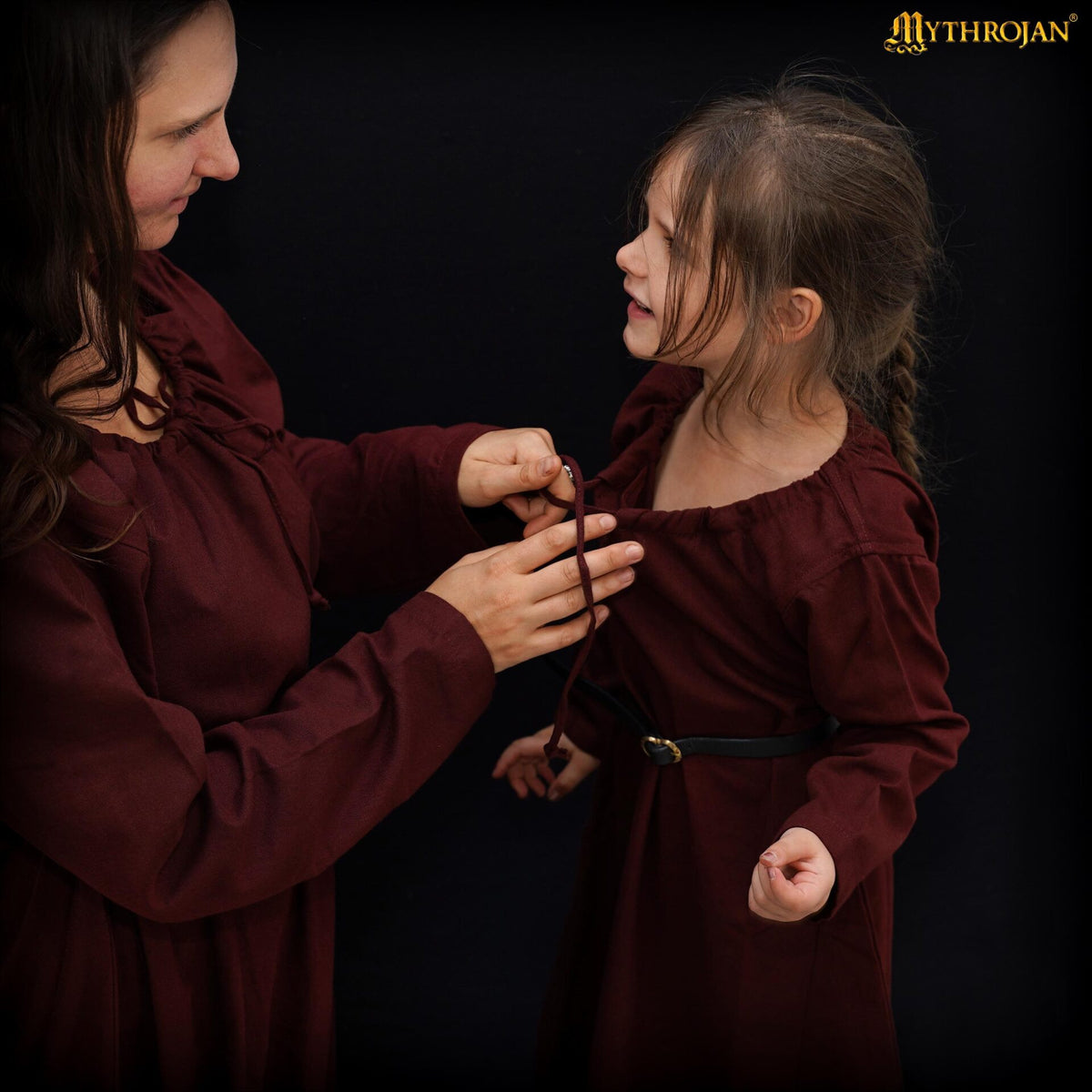 Vestido Medieval Infantil Marrón para LARP