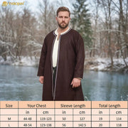 Abrigo Lana Vikingo marrón Estilo Kaftán
