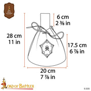 Bolso limosnera Pirata Cinturón Cuero negro