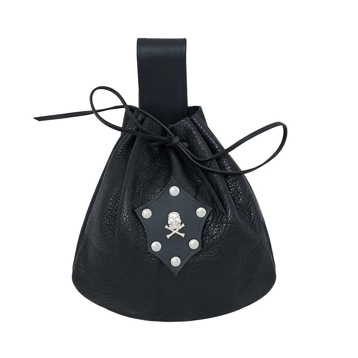 Bolso limosnera Pirata Cinturón Cuero negro