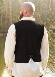 Chaleco medieval negro modelo Lasse