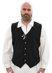 Chaleco medieval negro modelo Lasse