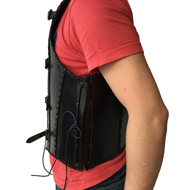 Armadura medieval cuero negro