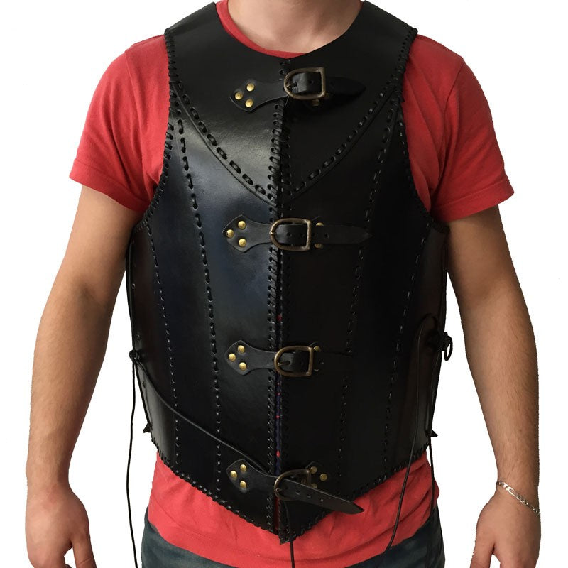 Armadura medieval cuero negro